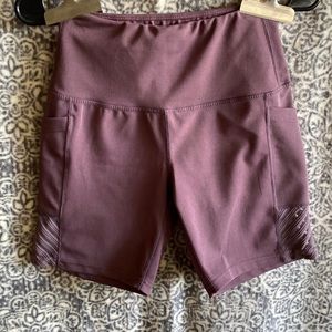 Purple work out shorts
